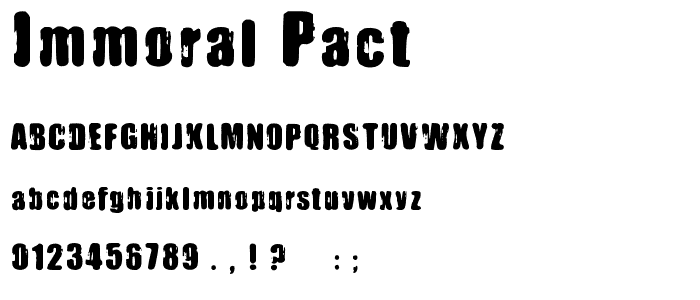 IMMORAL PACT font